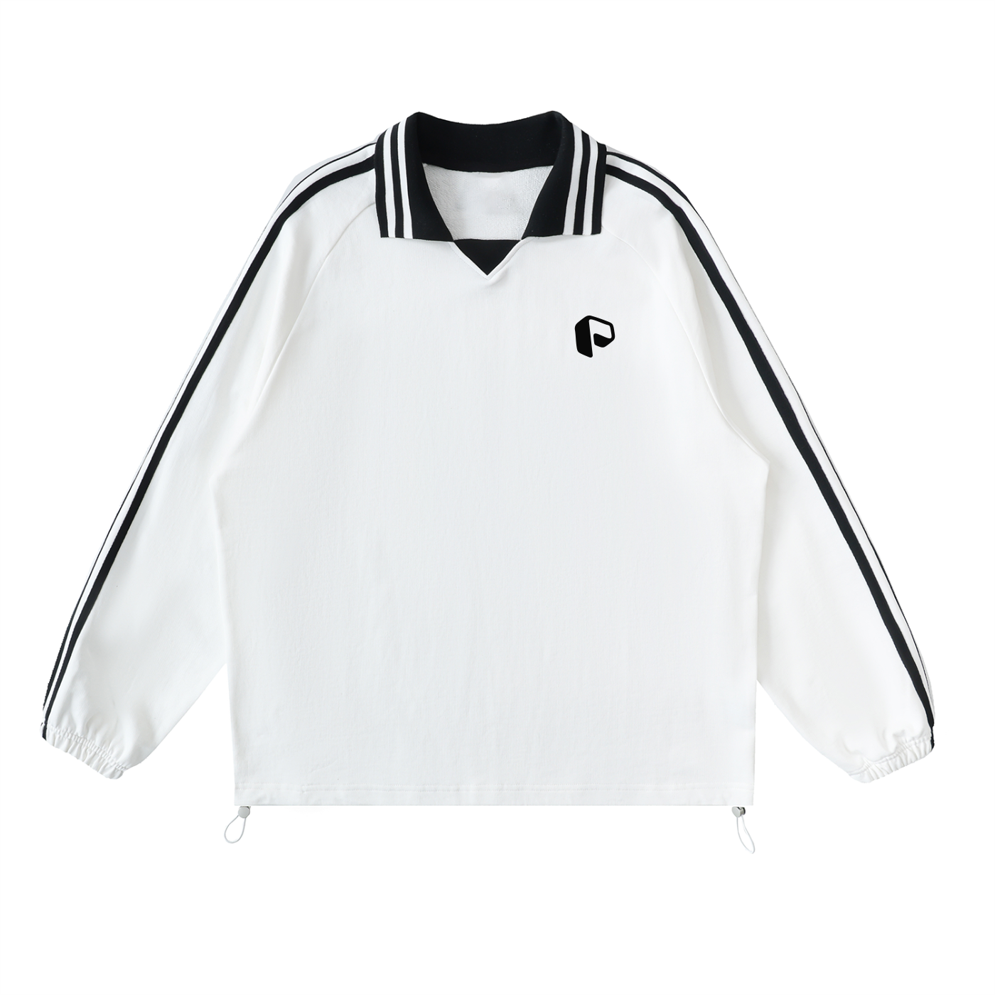Contrast Striped Lapel Collar ,Sweatshirt,Mens wear