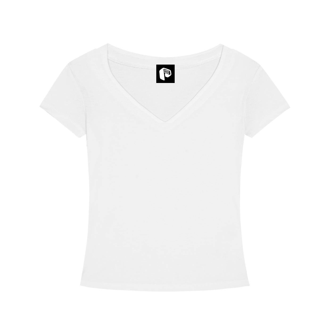 Womens Wear, V-Neck T-Shirt,Tencel Fit,PXLWR,Pixel Wear,Tops for Women