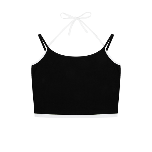 Contrast Binding Halter Tank T,Tank top,Women,Skinny,Binding Halter,Lady Luxe
