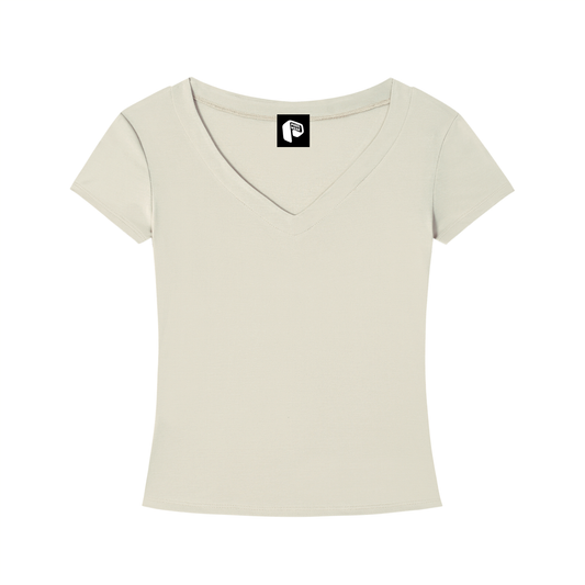 Womens Wear, V-Neck T-Shirt,Tencel Fit,PXLWR,Pixel Wear,Tops for Women