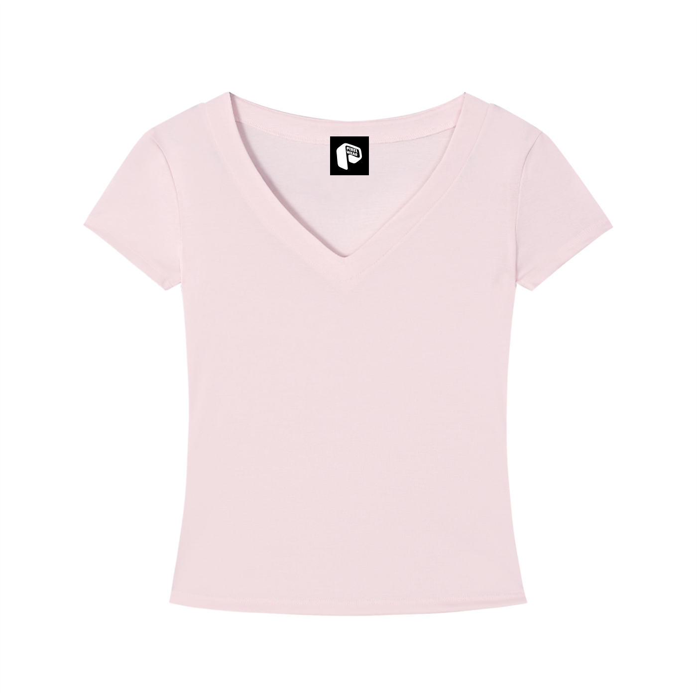 Womens Wear, V-Neck T-Shirt,Tencel Fit,PXLWR,Pixel Wear,Tops for Women