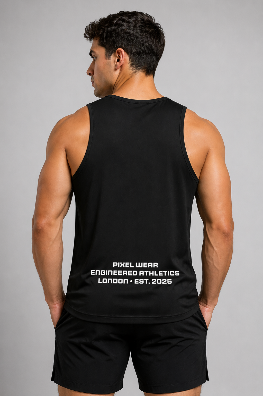 Men's Solid Color Crewneck Tank Top ODMPOD