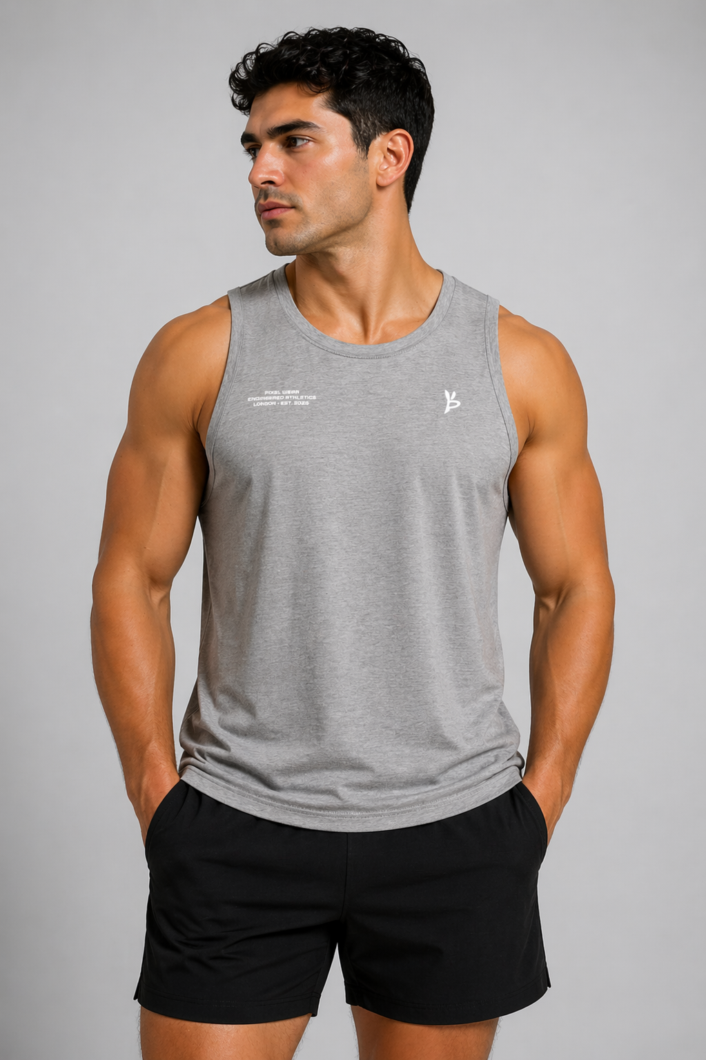 Men's Solid Color Crewneck Tank Top ODMPOD