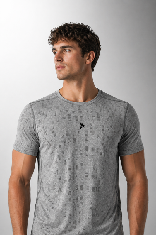 Men's Jacquard Slim Mesh T-Shirt ODMPOD
