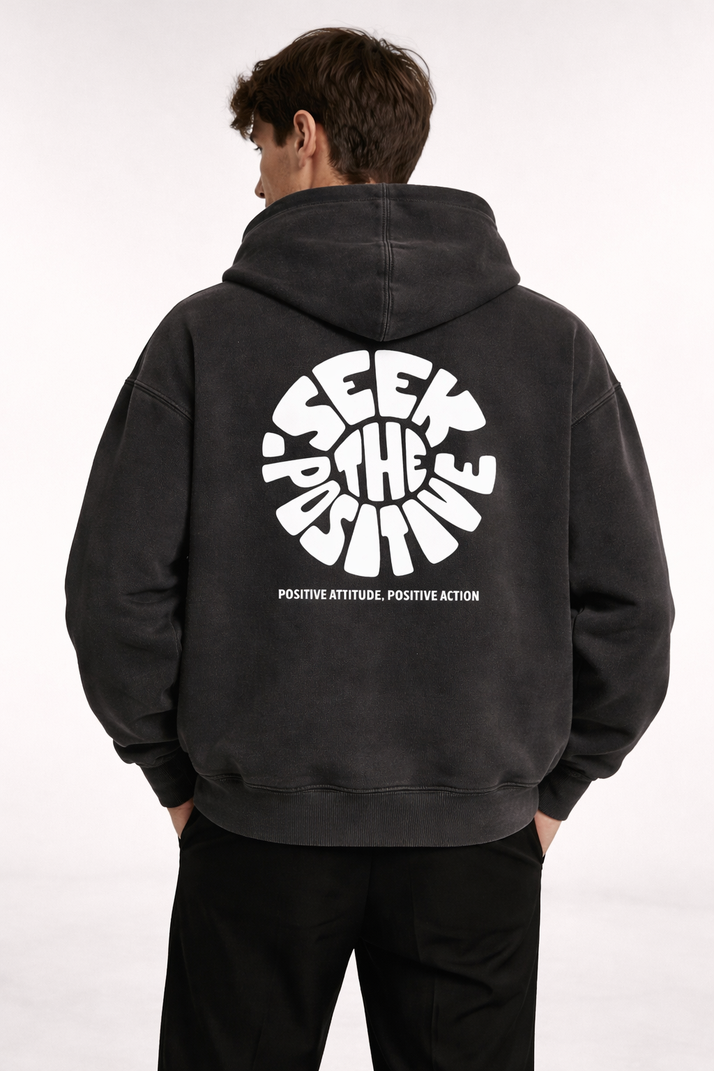 Sunfade Two-way Zipper Boxy Fleece Hoodie - PIXEL WEAR LTD