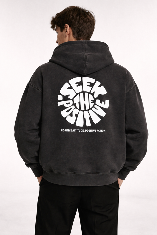 Sunfade Two-way Zipper Boxy Fleece Hoodie - PIXEL WEAR LTD