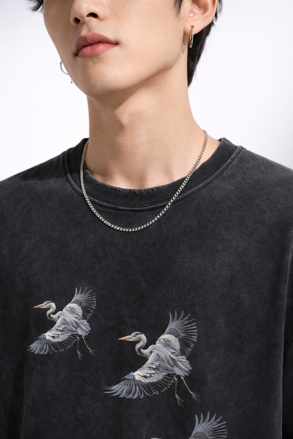 Vintage Washed Hand-Frayed T-Shirt ODMPOD