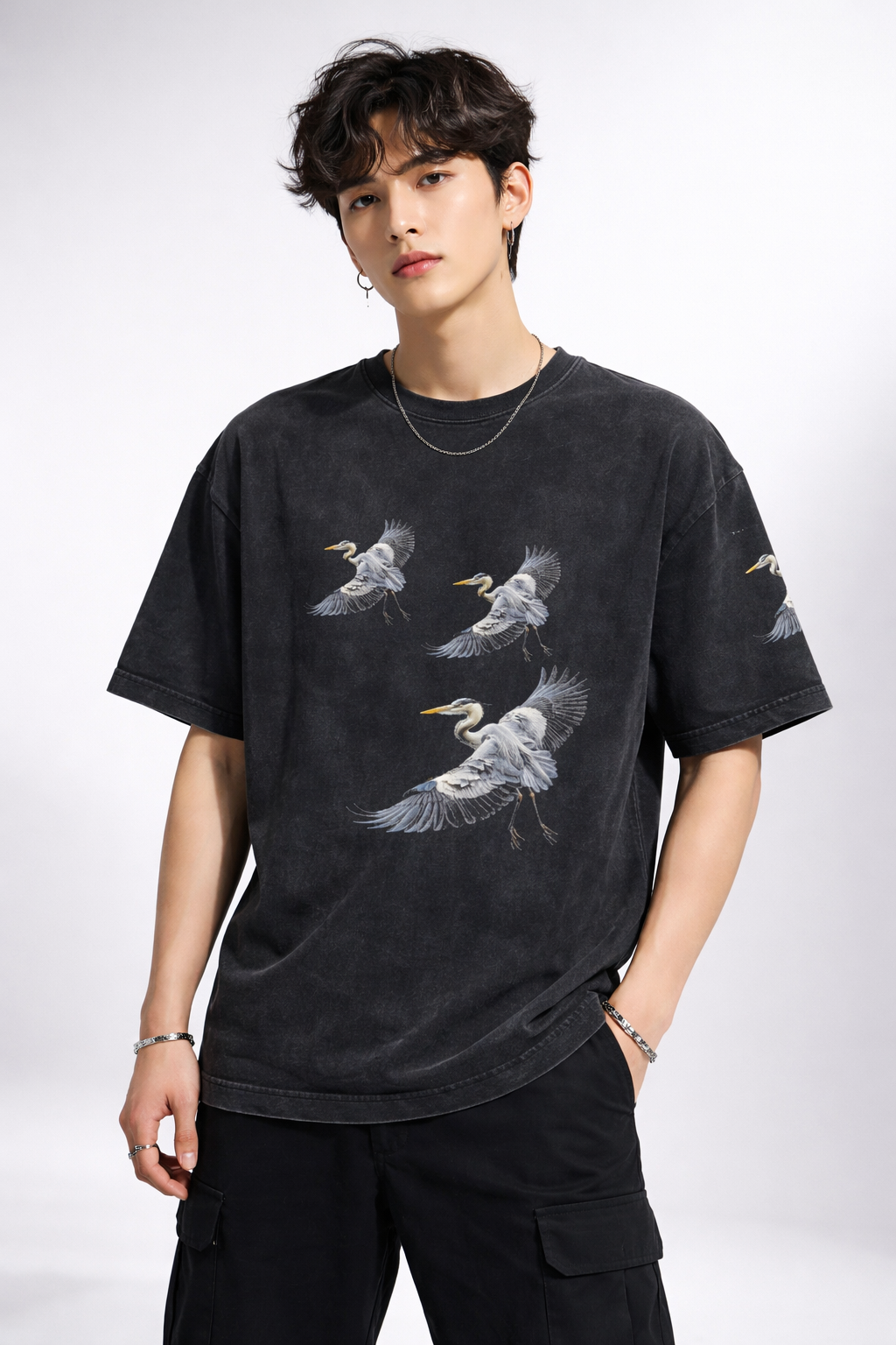 Vintage Washed Hand-Frayed T-Shirt ODMPOD