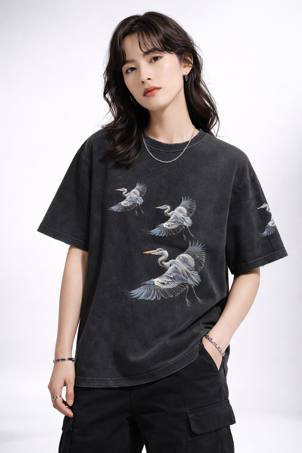 Vintage Washed Hand-Frayed T-Shirt ODMPOD