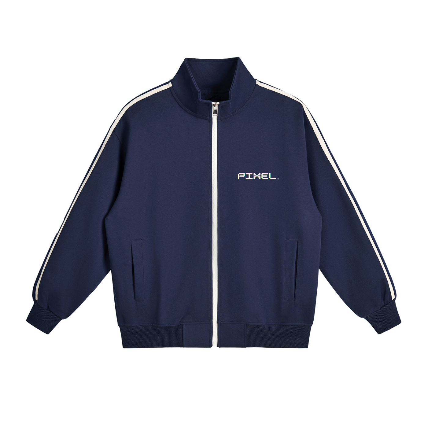 Contrast Side-Stripe Stand Col,Side Strip,Collar Jacket,Jacket,Unisex Jacket,Unisex