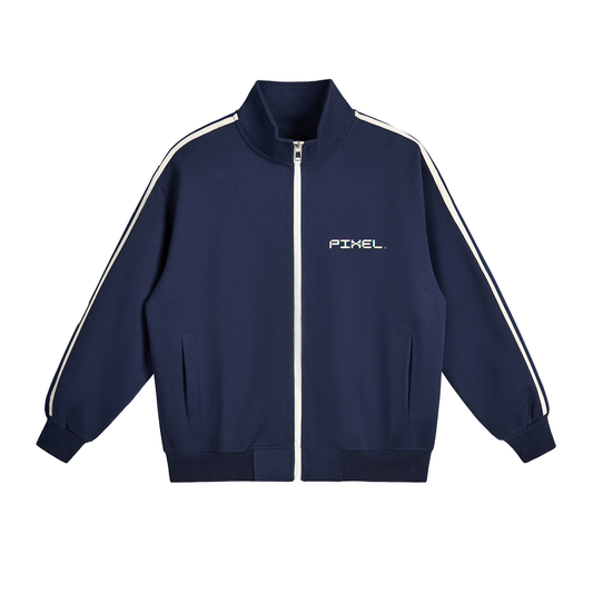 Contrast Side-Stripe Stand Col,Side Strip,Collar Jacket,Jacket,Unisex Jacket,Unisex