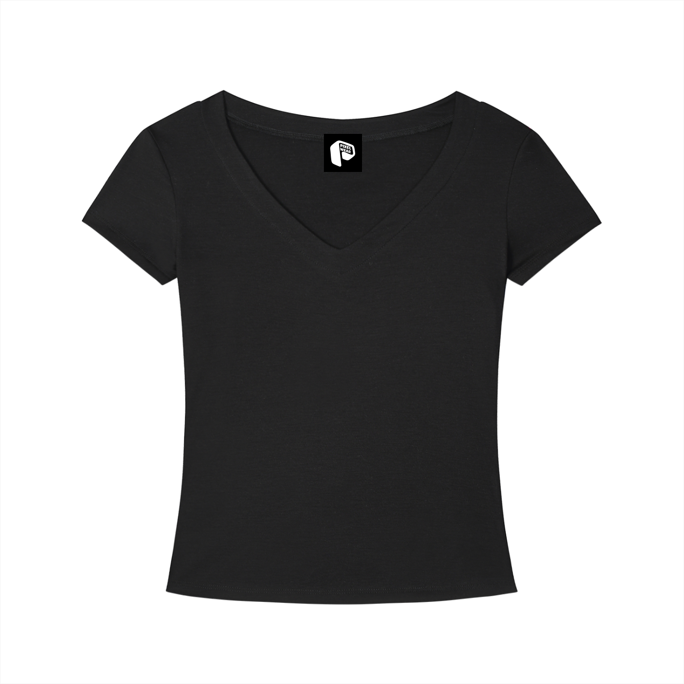 Womens Wear, V-Neck T-Shirt,Tencel Fit,PXLWR,Pixel Wear,Tops for Women