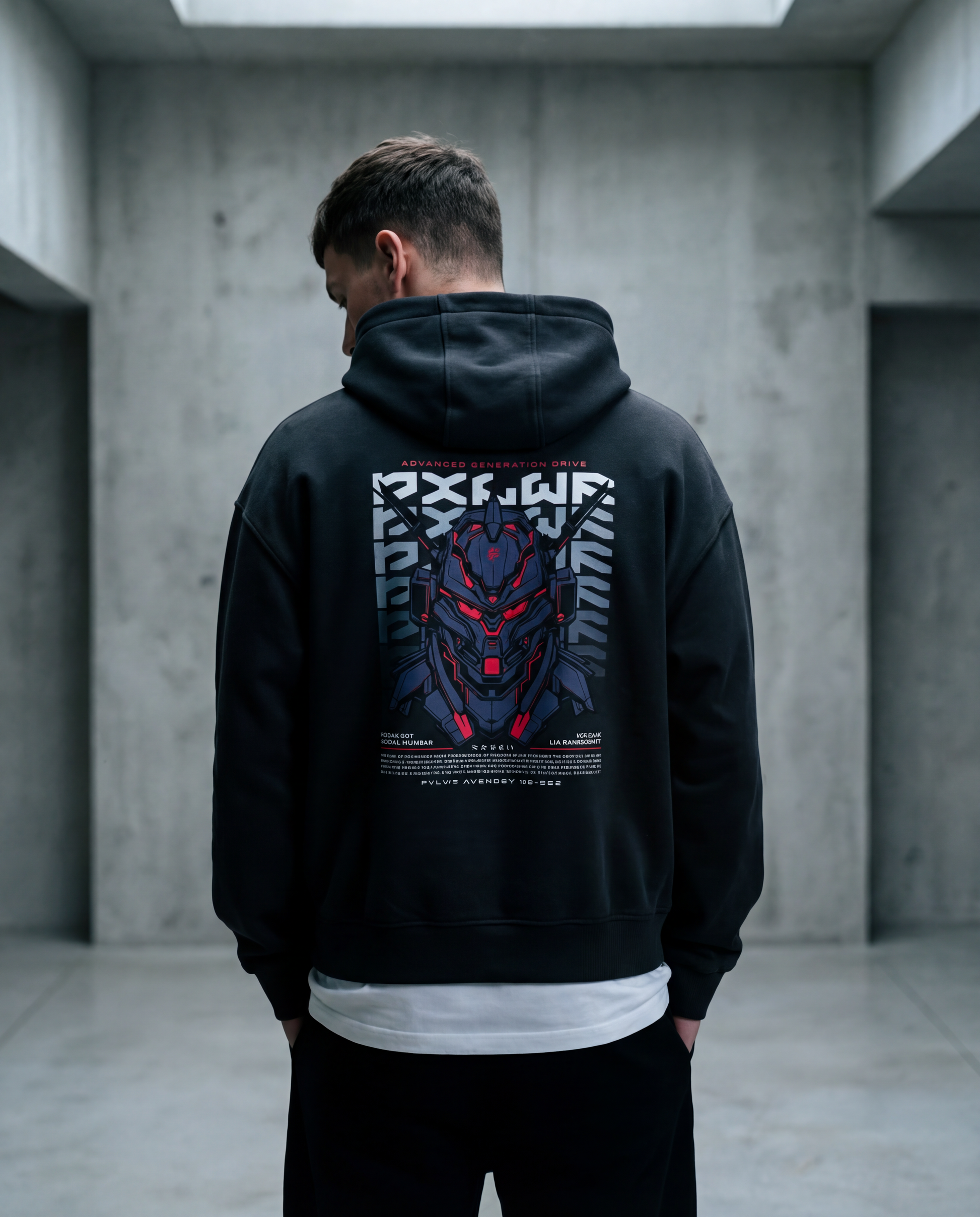 Boxy Button Placket Hoodie - PIXEL WEAR LTD