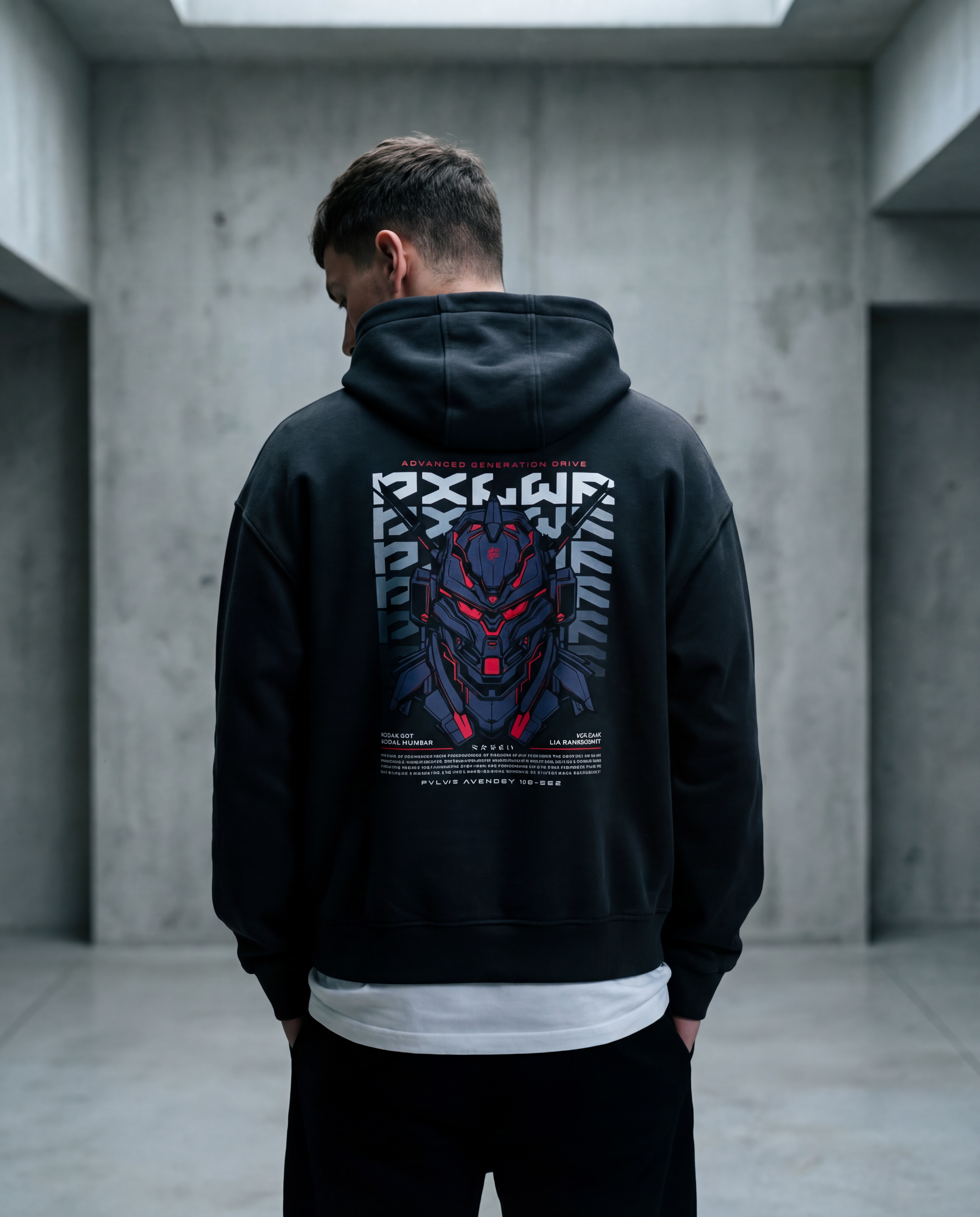 Boxy Button Placket Hoodie - PIXEL WEAR LTD