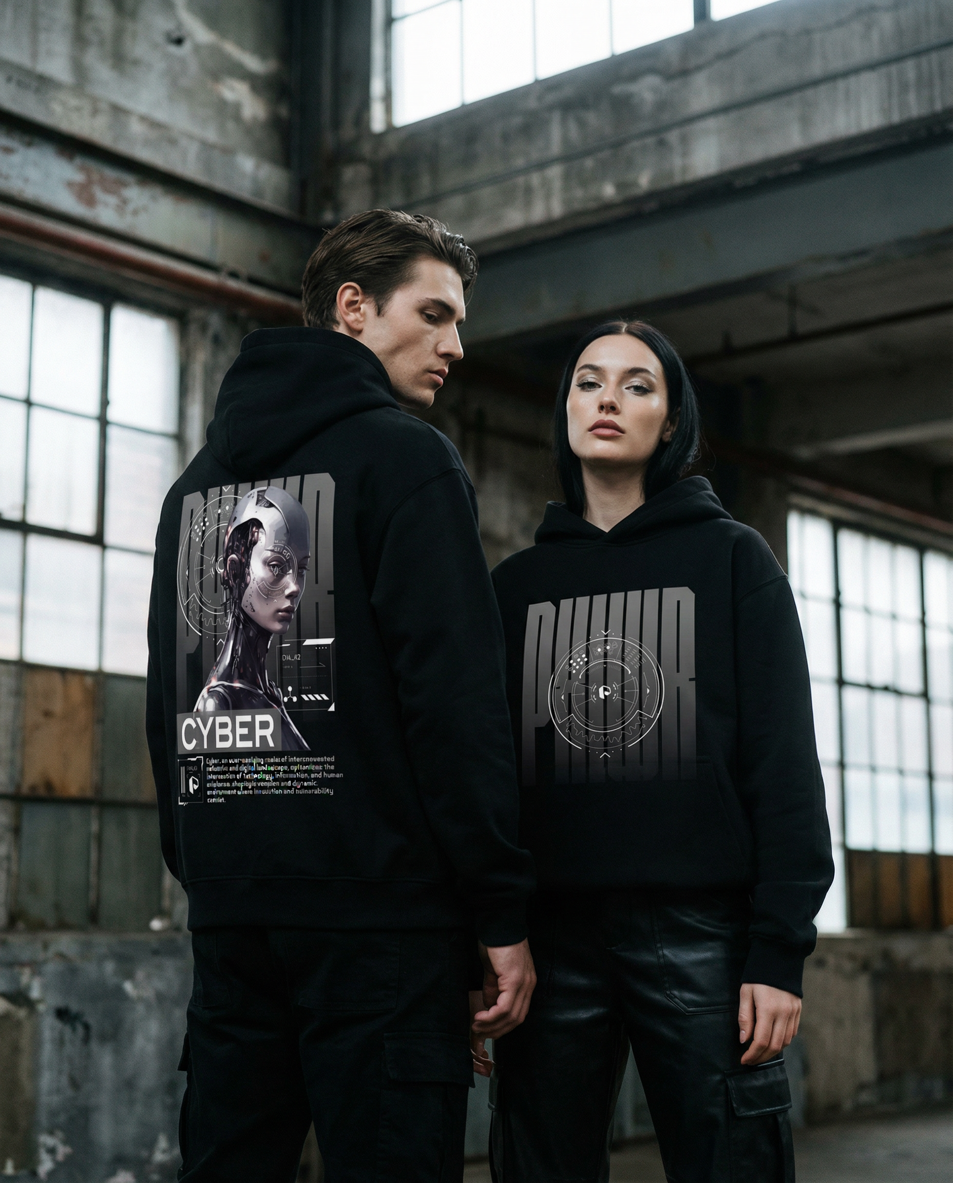 Pixel Tech Fleeced Boxy Hoodie - PIXEL WEAR LTD