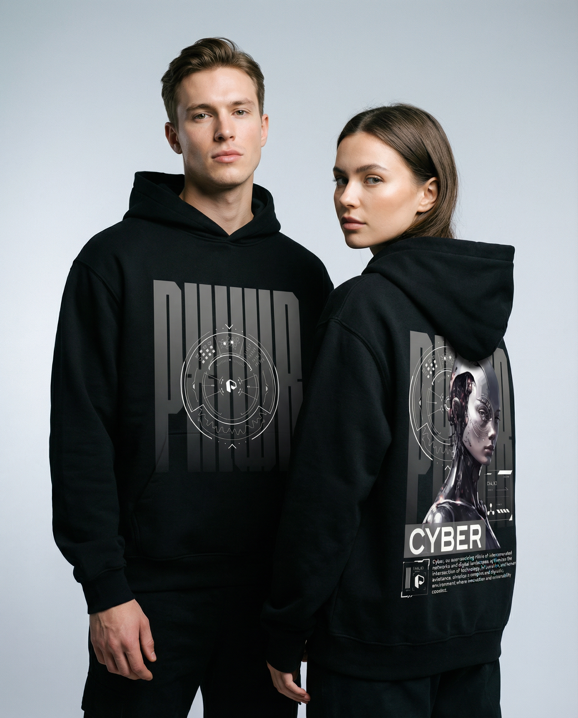 Pixel Tech Fleeced Boxy Hoodie - PIXEL WEAR LTD