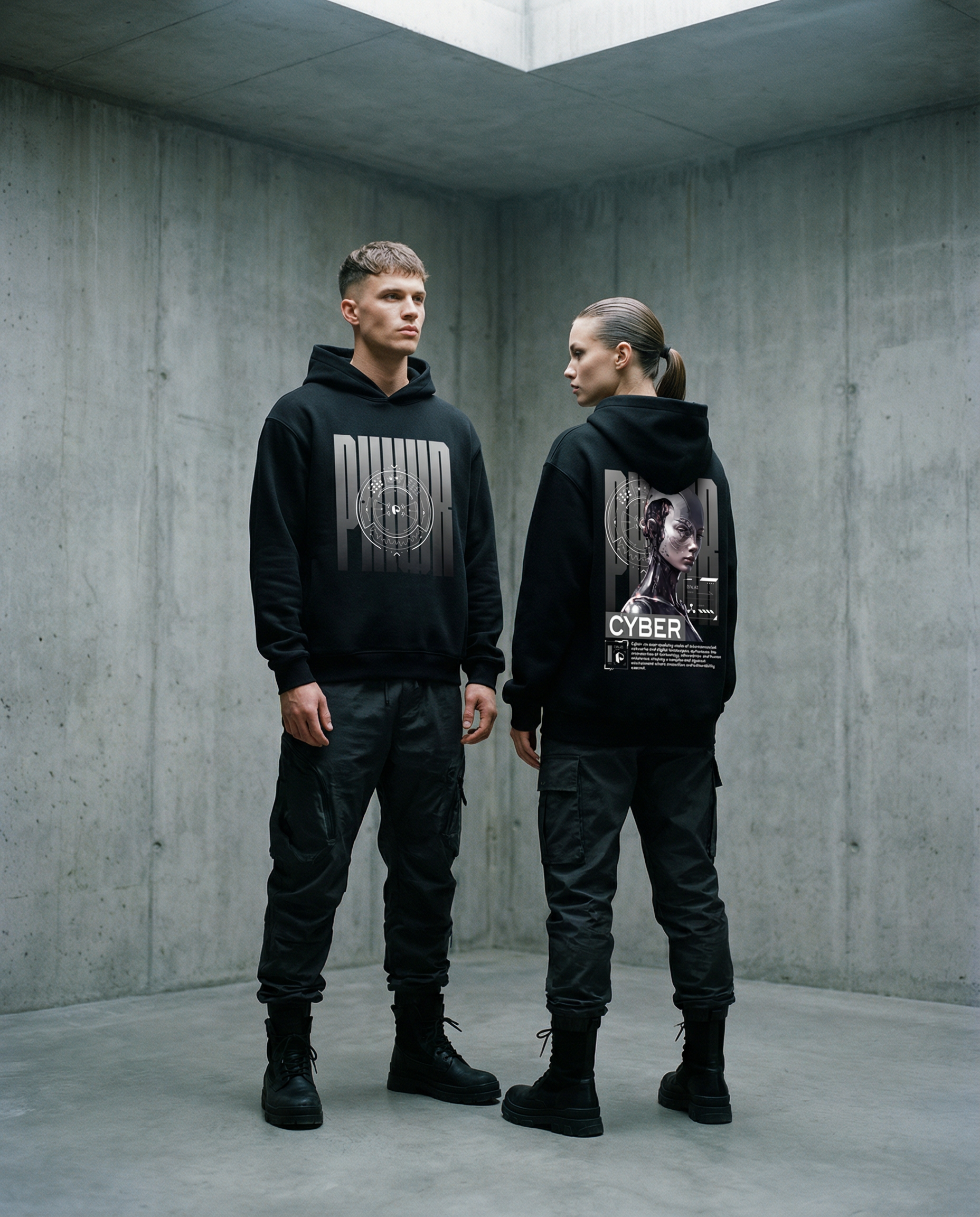 Pixel Tech Fleeced Boxy Hoodie - PIXEL WEAR LTD