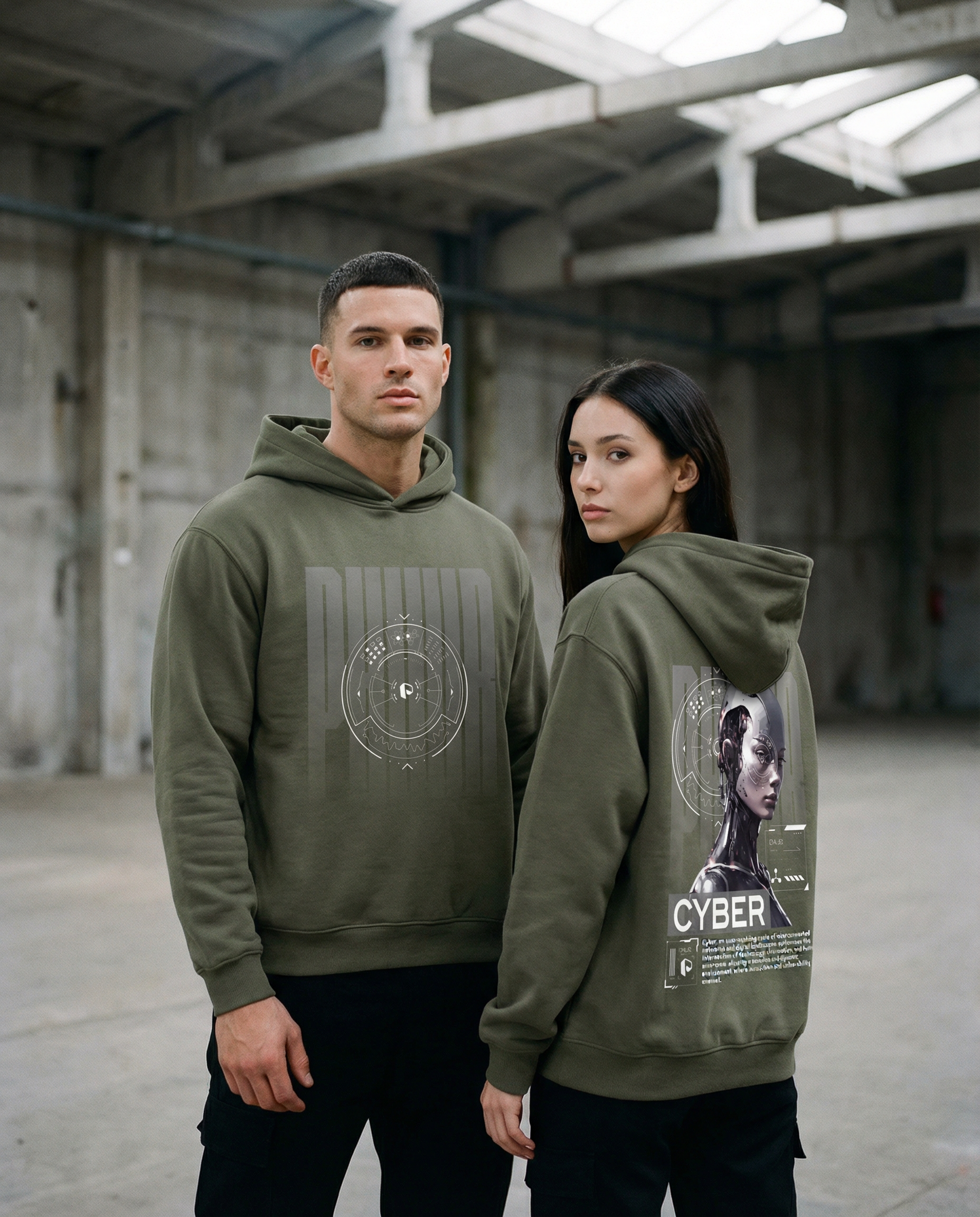 Pixel Tech Fleeced Boxy Hoodie - PIXEL WEAR LTD