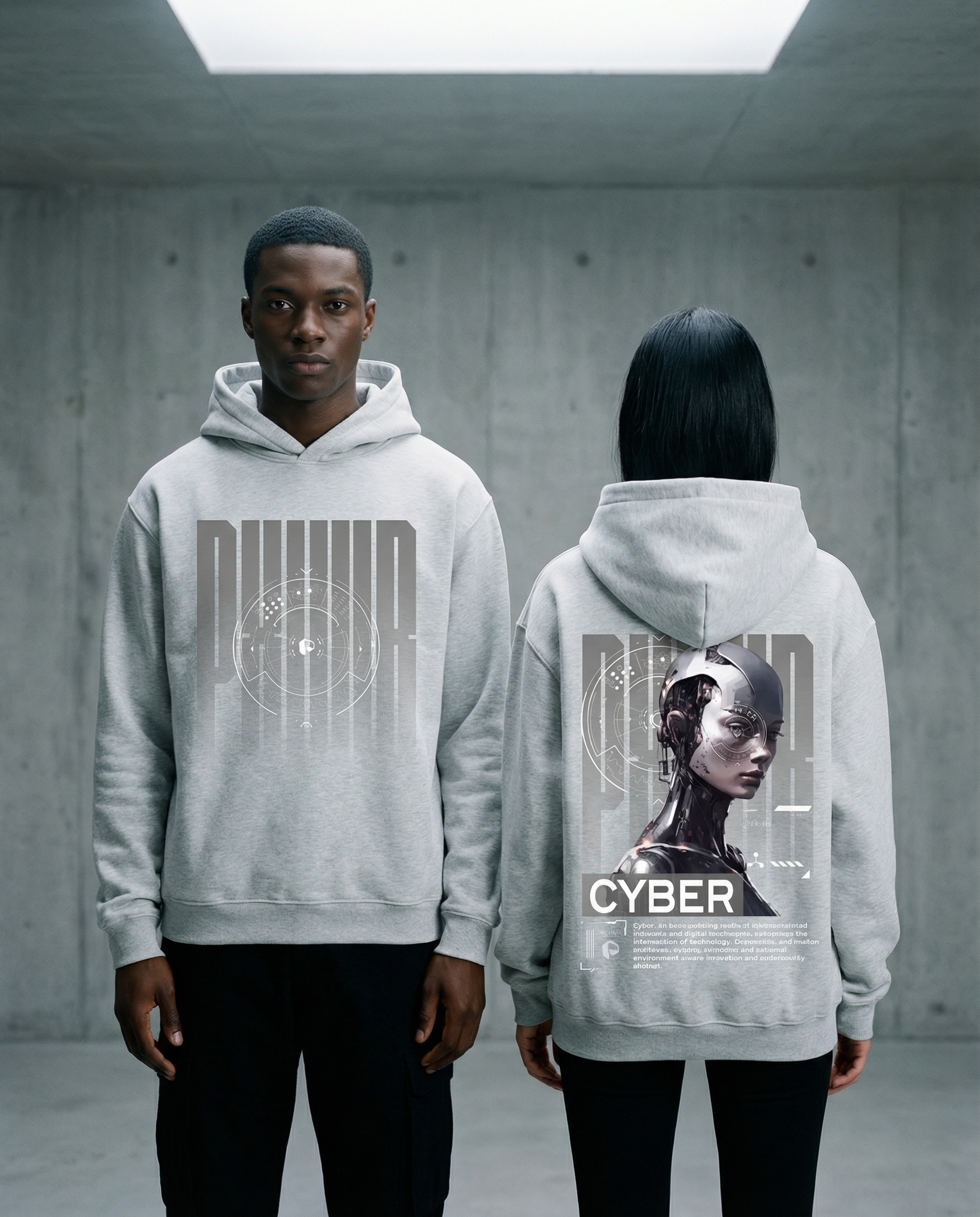 Pixel Tech Fleeced Boxy Hoodie - PIXEL WEAR LTD