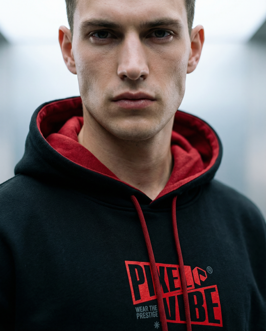 Pixel Vibe Contrast Drawstring Hoodie - PIXEL WEAR LTD