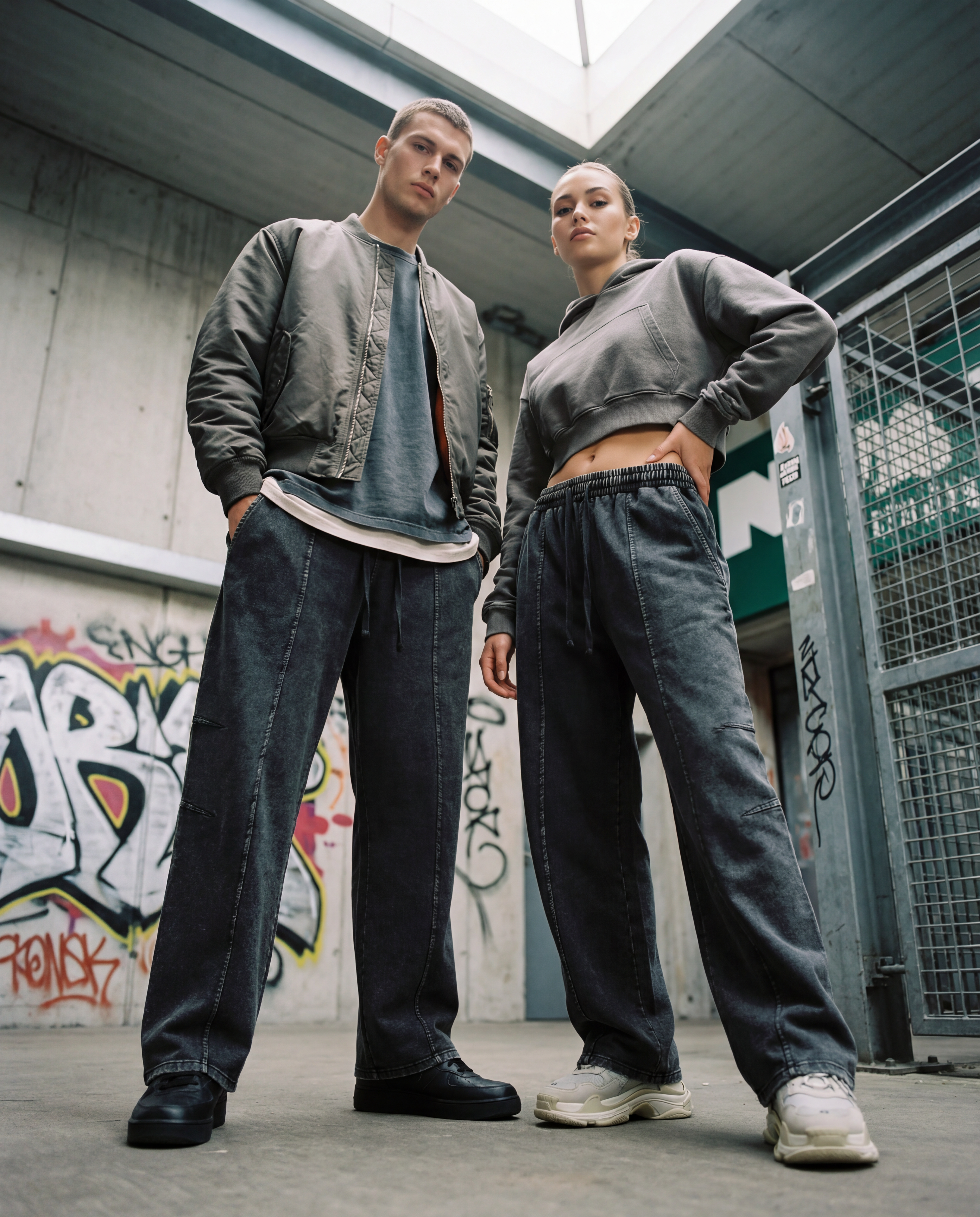 Snow Wash Drawstring Cotton Pants ODMPOD