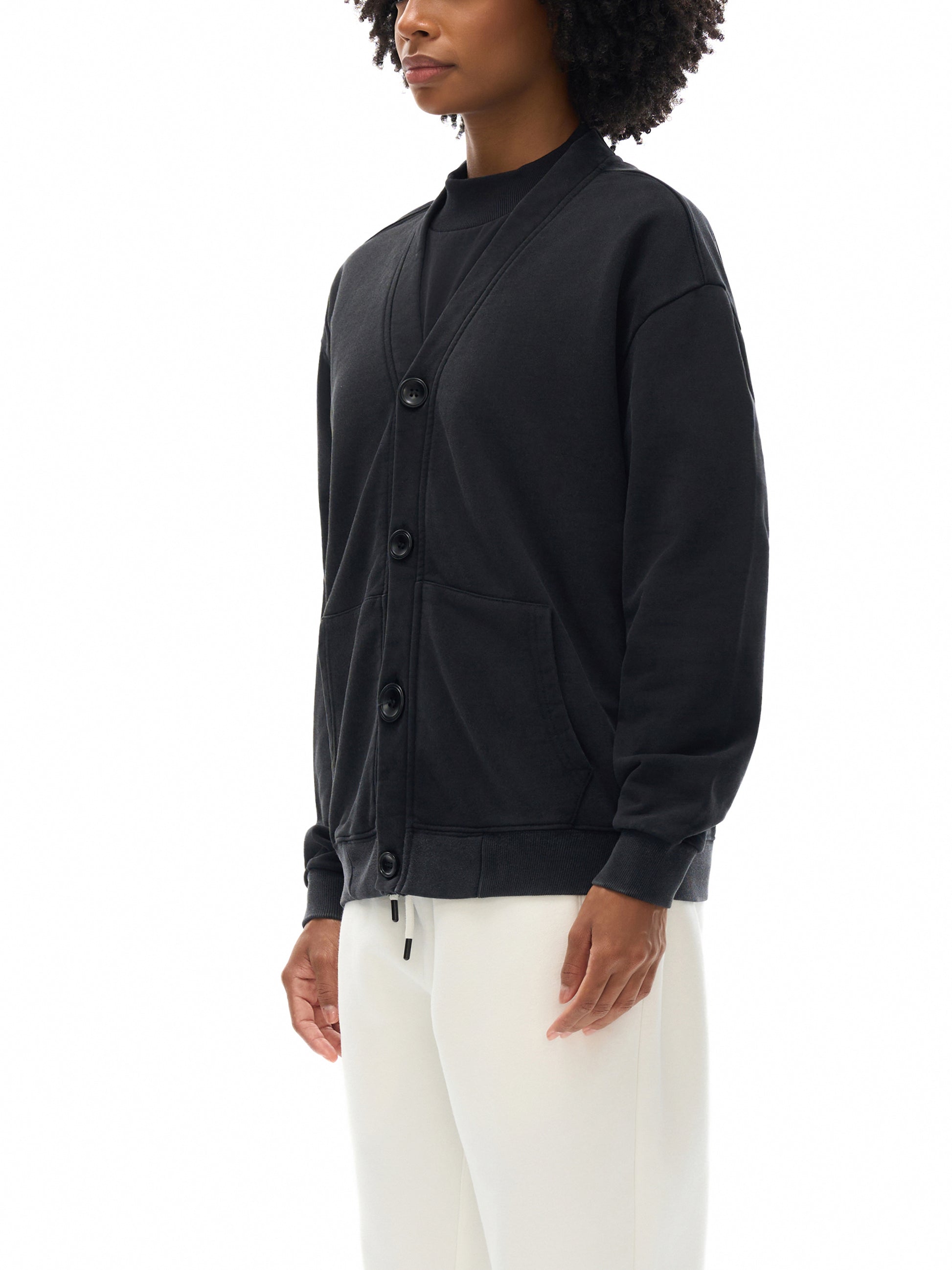 Snow Washed Sweat Cardigan,Sweat Cardigan,Cardigan