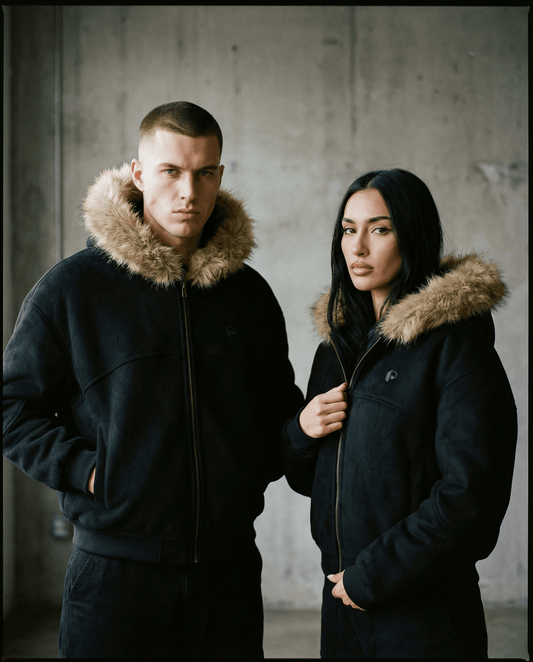 Sun Fade Boxy Detachable Fur Hoodie - PIXEL WEAR