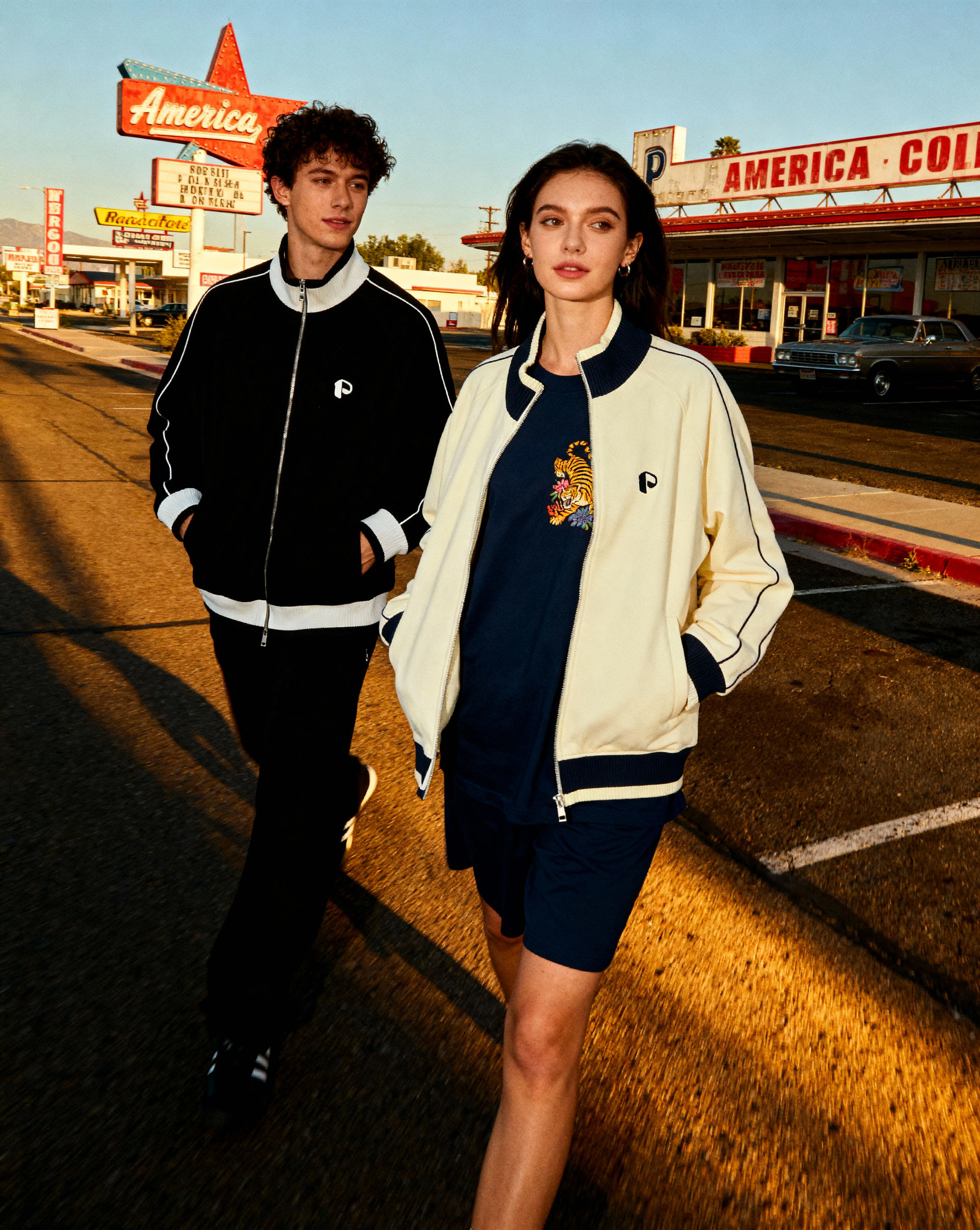 Color Block Raglan Sleeve Zip Track Jacket - PIXEL WEAR