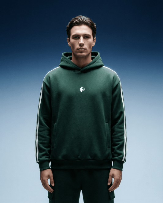 Side Stripe Drop-Shoulder Hoodie ODMPOD