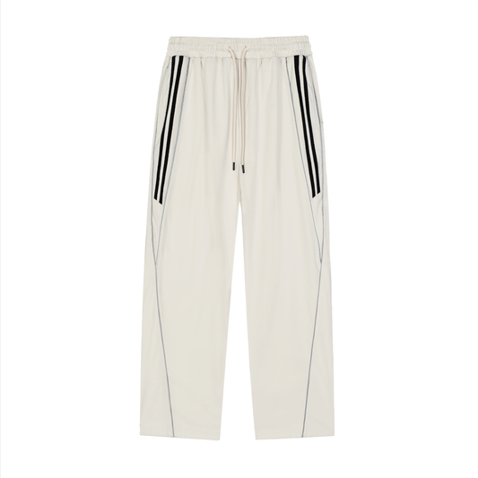 Reflective Pants,Pants,Mens Wear,Mens Pants,Striped Straight-Leg Sweatpant