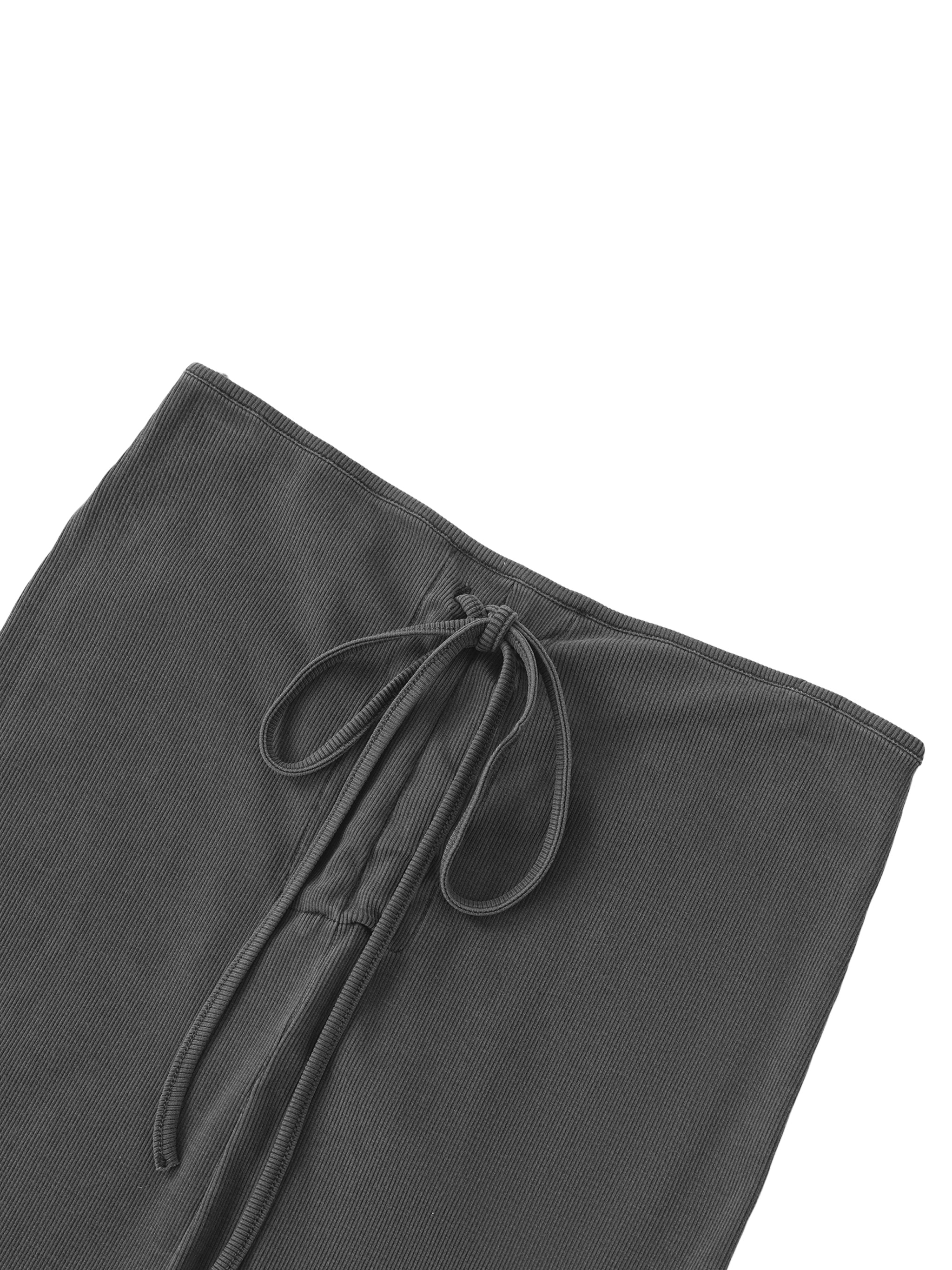 Washed Drawstring Maxi Skirt,Bodycon,Womens Bottom,Bottoms