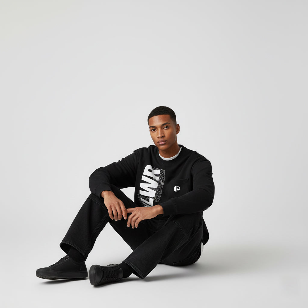 Heavyweight Patch Pocket Crewneck Sweatshirt - PIXEL WEAR