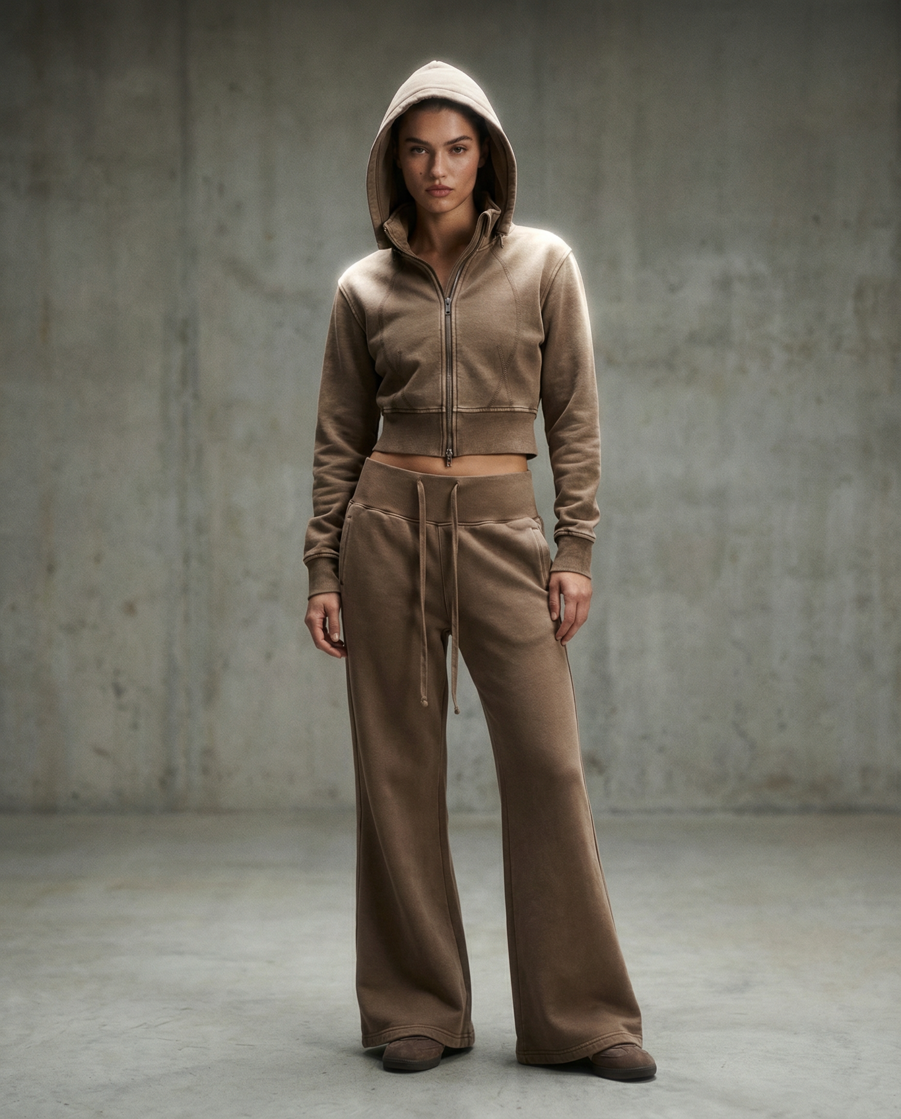 Vintage Washed Flared Fleece Pants - PIXEL WEAR LTD