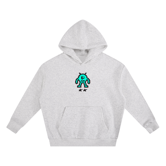 Boxy Fleece Hoodie,Pixel Space,Unisex Hoodie,Hoodie,New,Fleece Hoodie