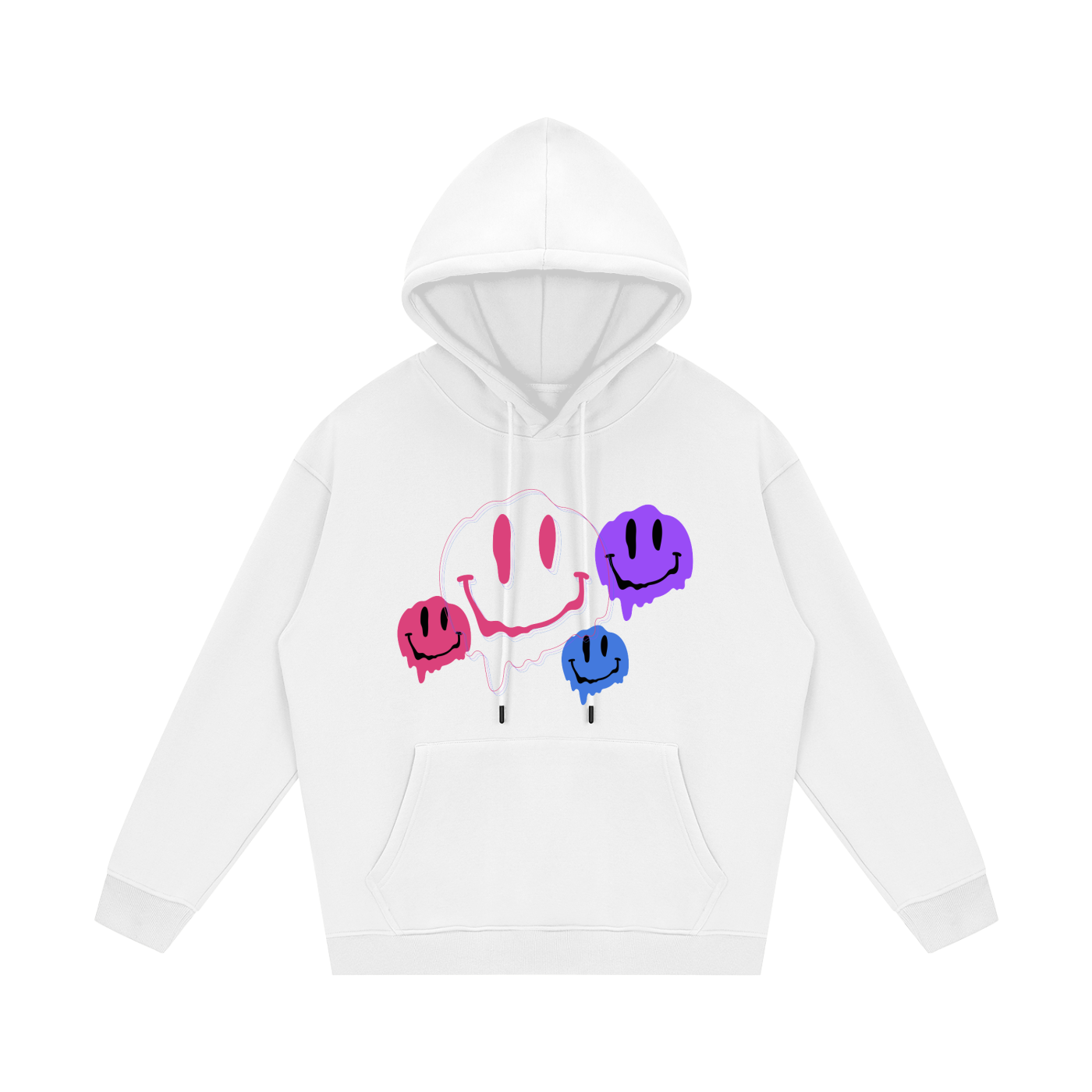 hoodie,fleece hoodie,smiley,melting smiley