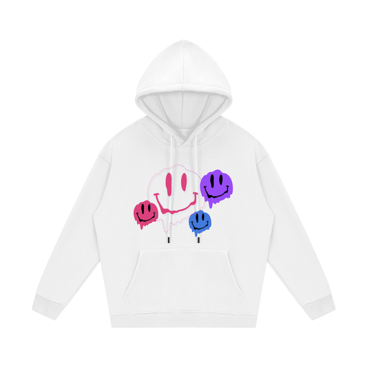 hoodie,fleece hoodie,smiley,melting smiley