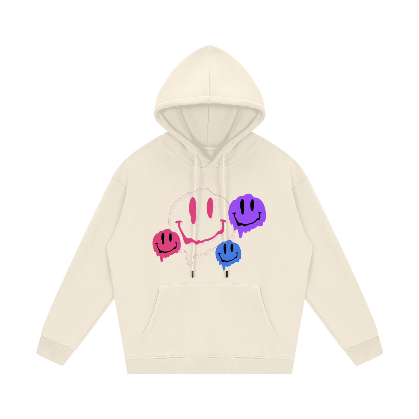 hoodie,fleece hoodie,smiley,melting smiley