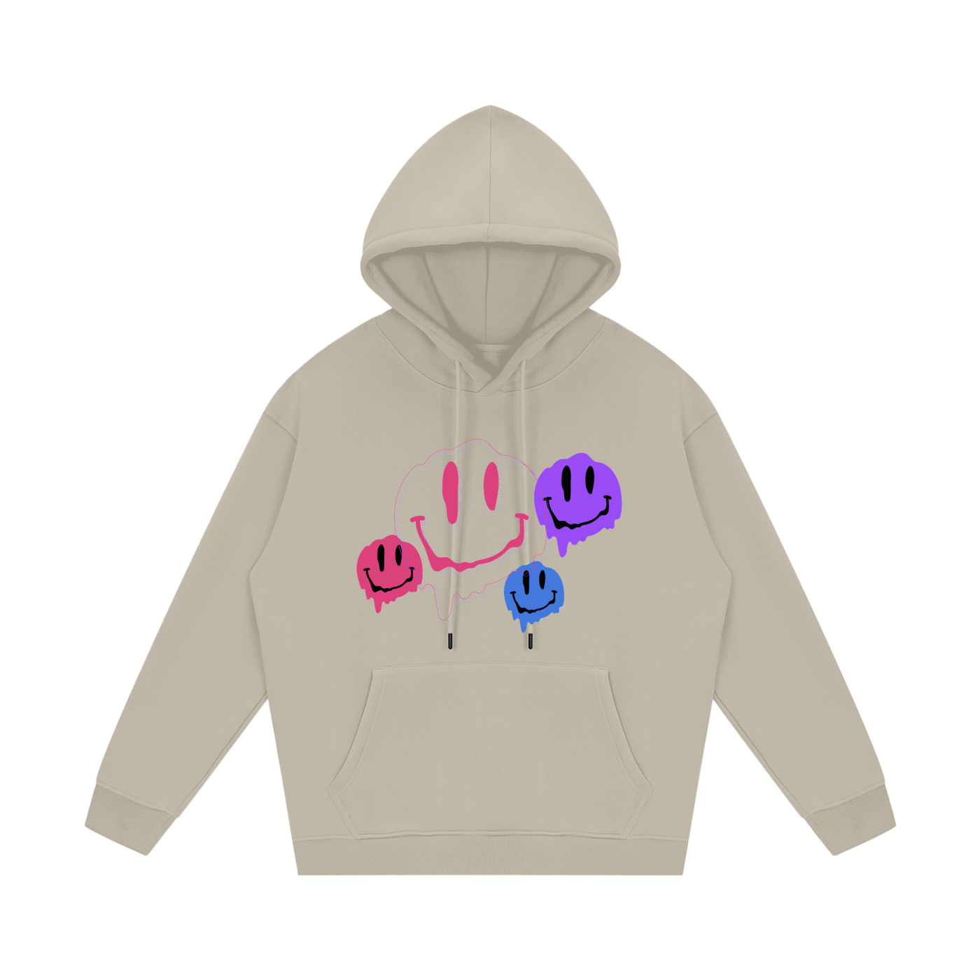 hoodie,fleece hoodie,smiley,melting smiley