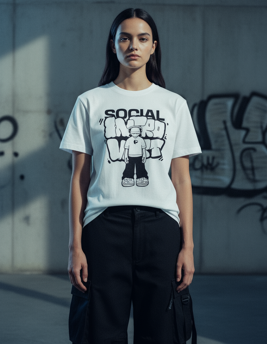 Social Introvert Cotton T-Shirt - PIXEL WEAR